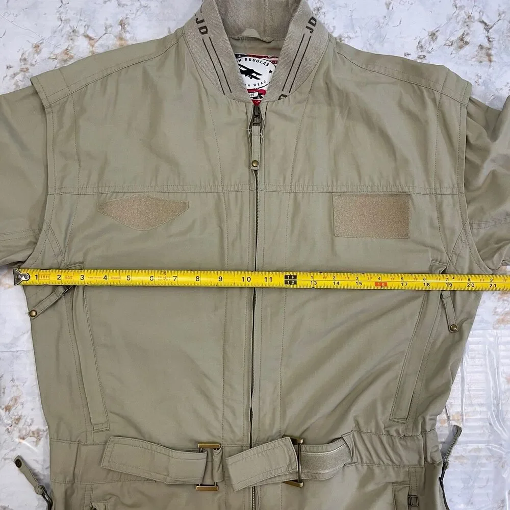 Pro Flight Suits by‎ John Douglas Aviator Khaki Pilots Jumpsuit Pants - Small